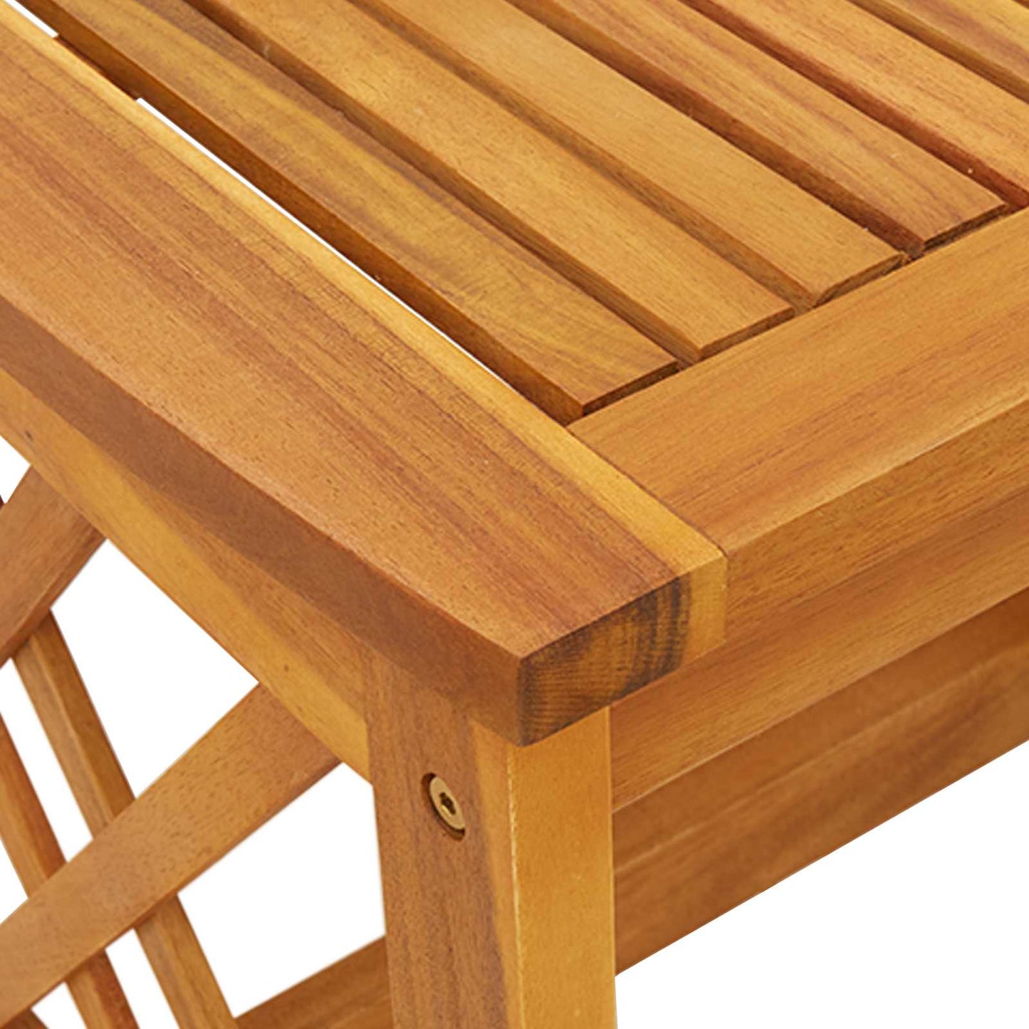 vidaXL Side Table Solid Acacia Wood Oil Natural 45 x 45 x 50 cm