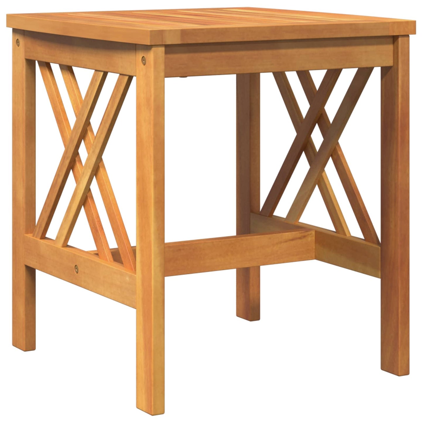 vidaXL Side Table Solid Acacia Wood Oil Natural 45 x 45 x 50 cm