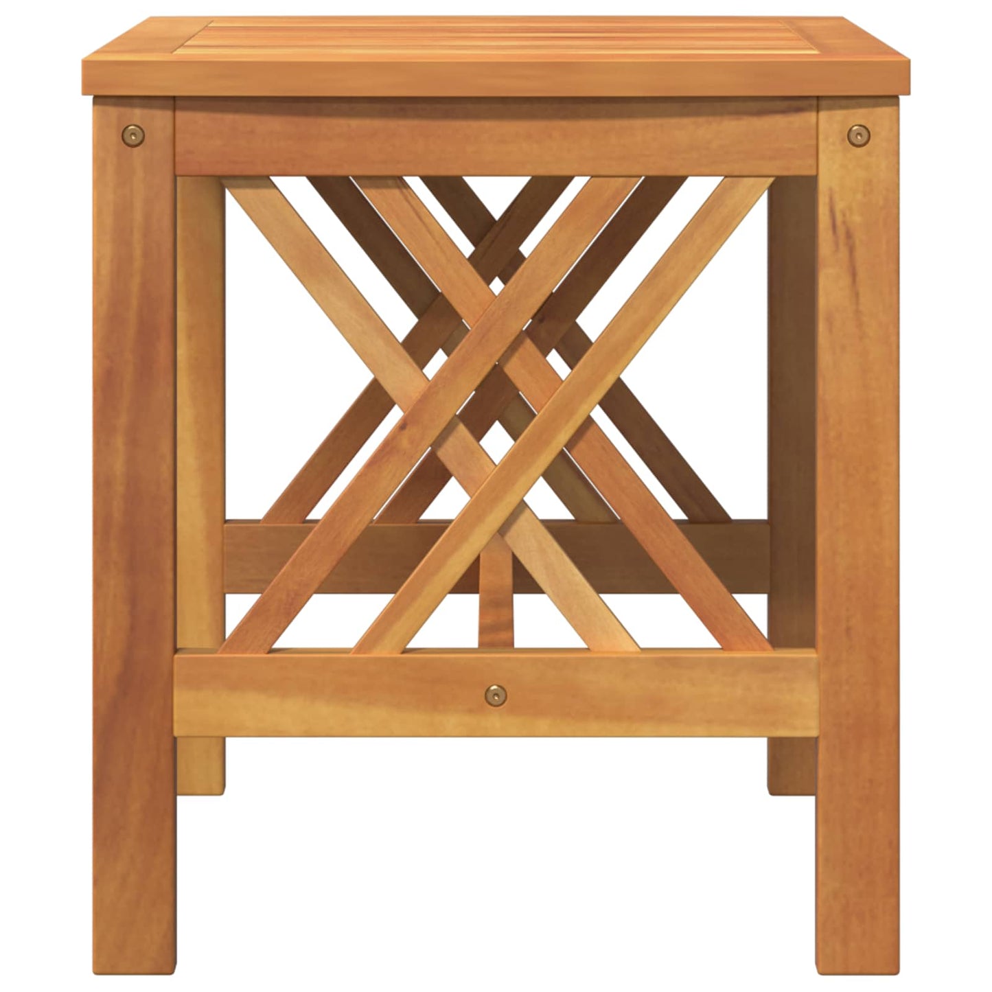 vidaXL Side Table Solid Acacia Wood Oil Natural 45 x 45 x 50 cm