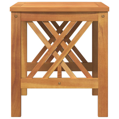 vidaXL Side Table Solid Acacia Wood Oil Natural 45 x 45 x 50 cm
