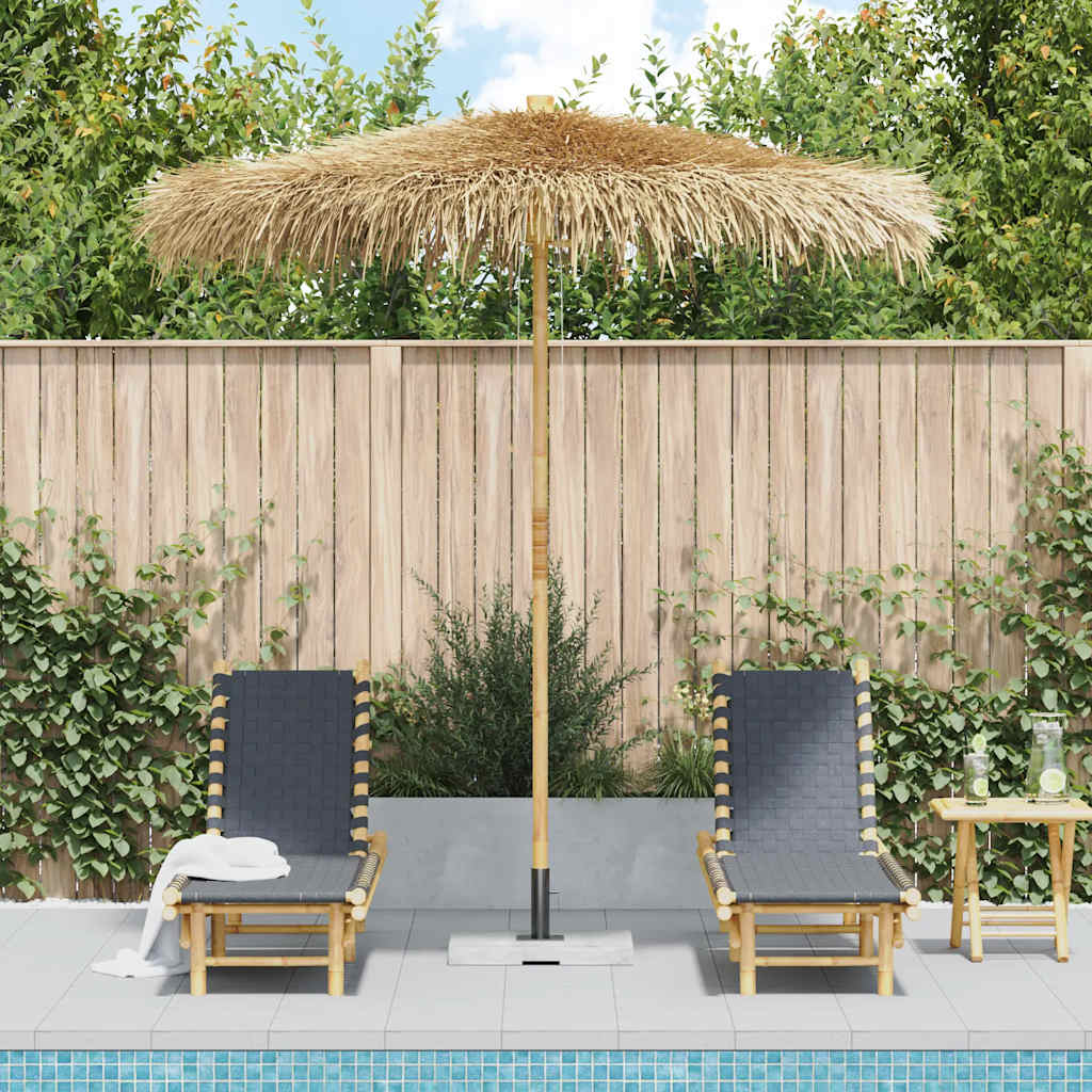 vidaXL Tiki Umbrella with Banana Leaf Canopy 240 cm Bamboo