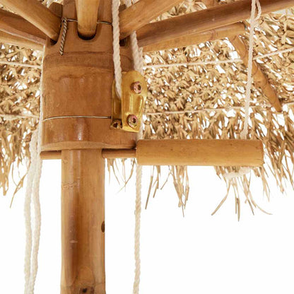 vidaXL Tiki Umbrella with Banana Leaf Canopy 240 cm Bamboo