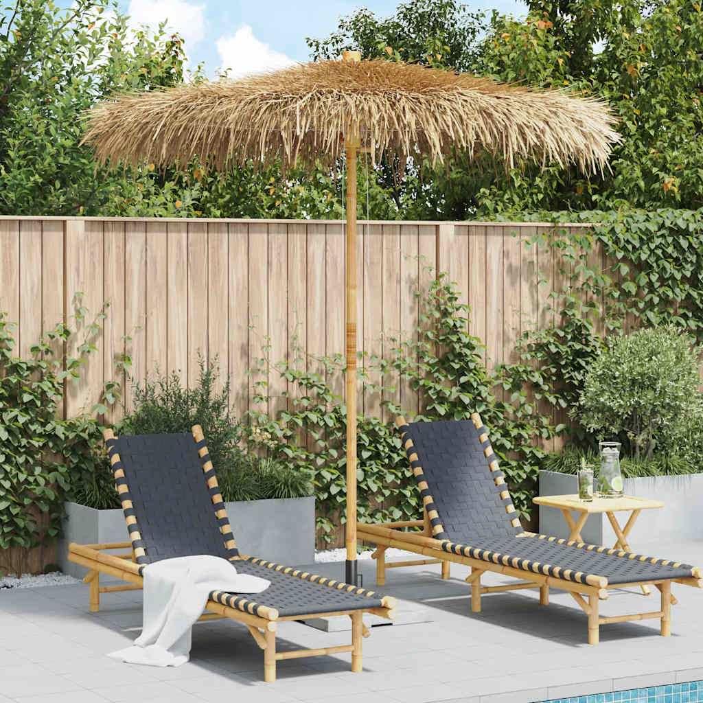 vidaXL Tiki Umbrella with Banana Leaf Canopy 240 cm Bamboo