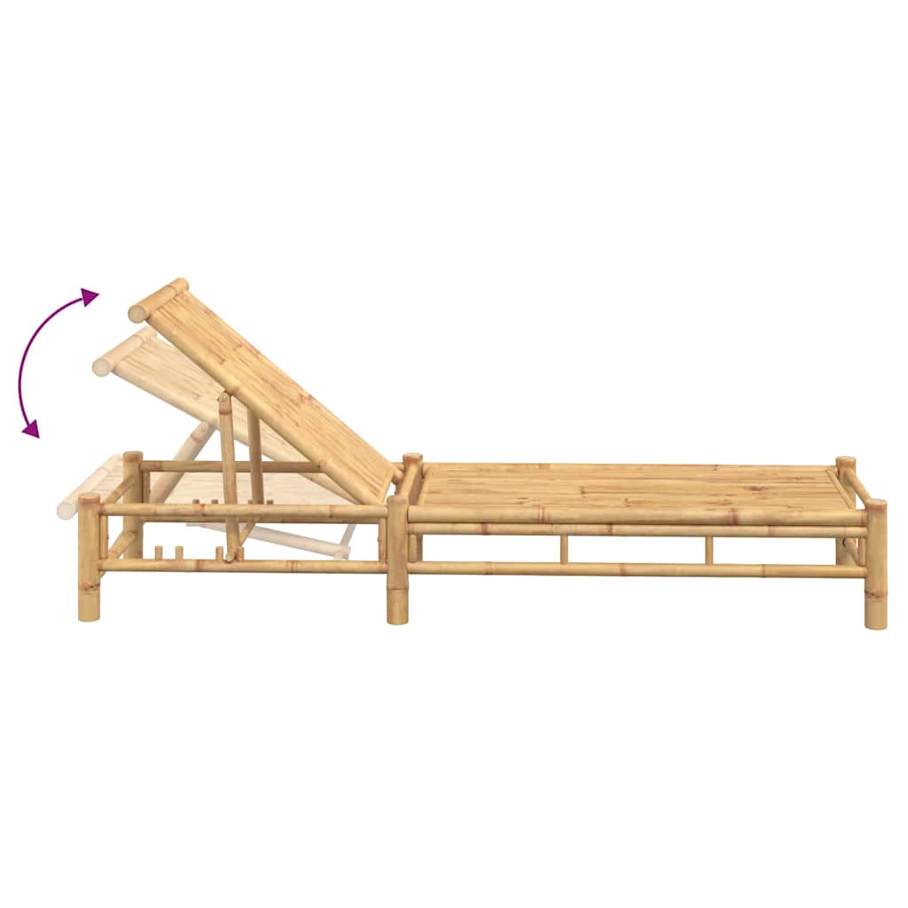 vidaXL Sun Lounger 55x199x30 cm Bamboo