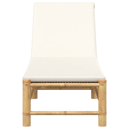 vidaXL Sun Lounger with Cushions 55x199x30 cm Bamboo