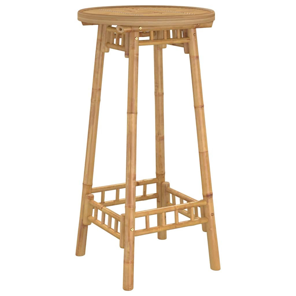 vidaXL Outdoor Bar Table Round Ø55x100 cm Bamboo