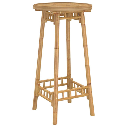 vidaXL Outdoor Bar Table Round Ø55x100 cm Bamboo