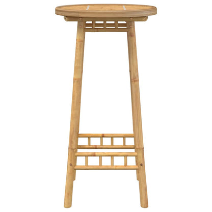 vidaXL Outdoor Bar Table Round Ø55x100 cm Bamboo