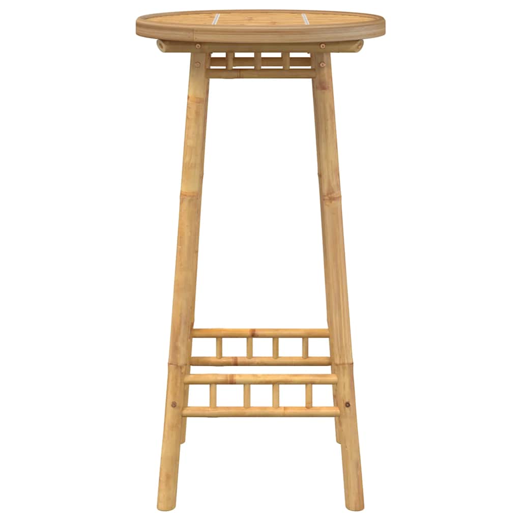 vidaXL Outdoor Bar Table Round Ø55x100 cm Bamboo