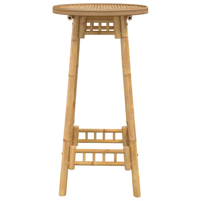 vidaXL Outdoor Bar Table Round Ø55x100 cm Bamboo