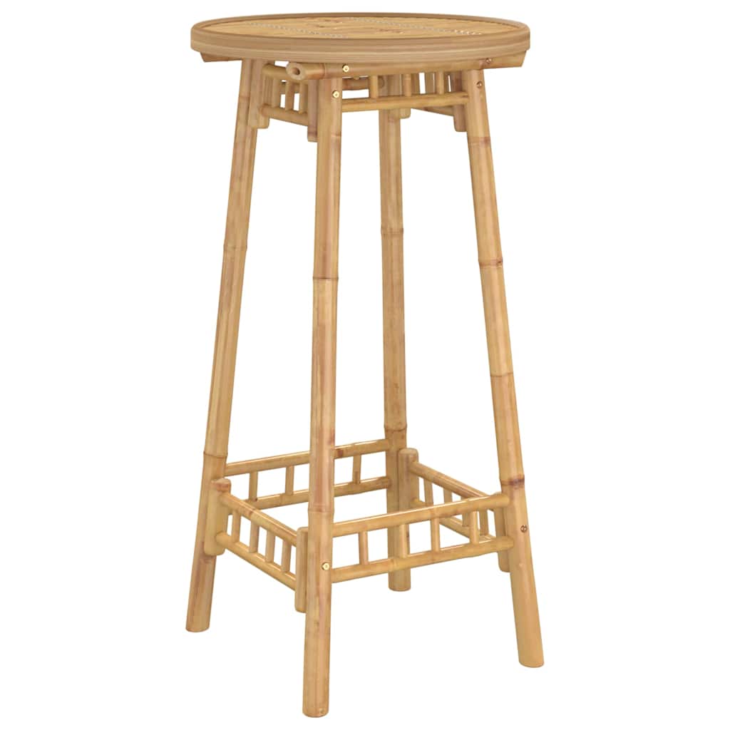 vidaXL Outdoor Bar Table Round Ø55x100 cm Bamboo