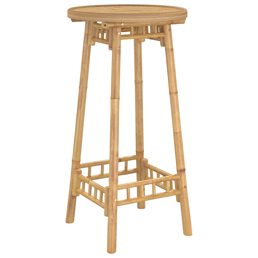 vidaXL Outdoor Bar Table Round Ø55x100 cm Bamboo