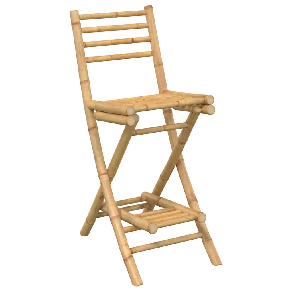 vidaXL 3 Piece Outdoor Bar Set Foldable Bamboo