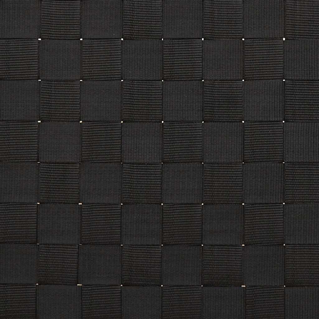 vidaXL Sun Lounger with Black Woven Webbing 55x200x30 cm Bamboo