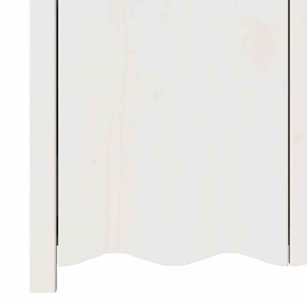 vidaXL Sideboard Drammen White 114 x 43 x 75.5 cm Solid Pine wood