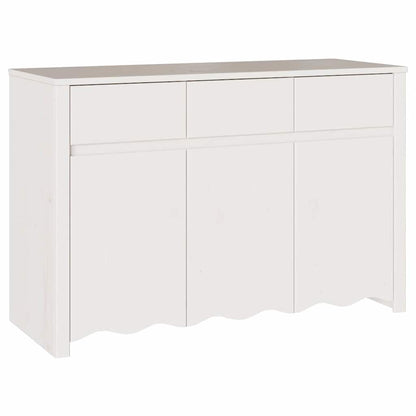 vidaXL Sideboard Drammen White 114 x 43 x 75.5 cm Solid Pine wood
