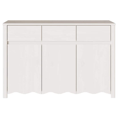 vidaXL Sideboard Drammen White 114 x 43 x 75.5 cm Solid Pine wood