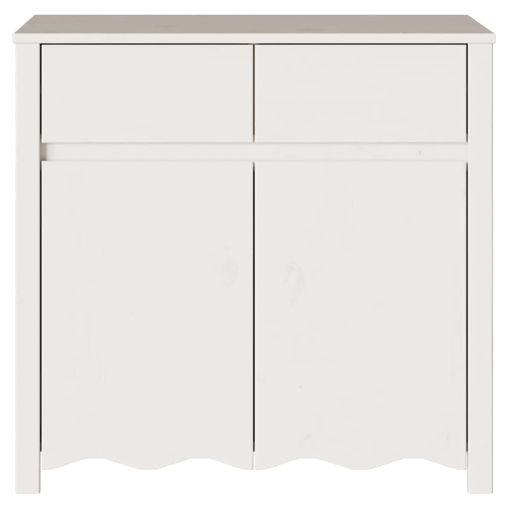 vidaXL Sideboard Drammen White 79 x 43 x 75.5 cm Solid Pine wood
