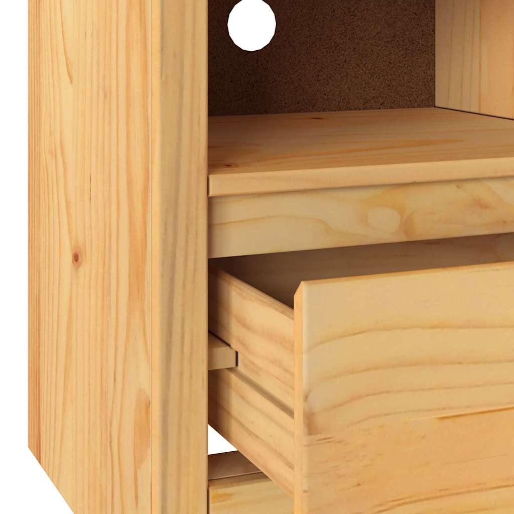 vidaXL TV Cabinet Drammen Oak 99 x 43 x 55 cm Solid Pine wood
