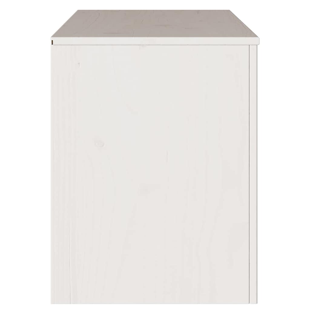 vidaXL TV Cabinet Drammen White 99 x 43 x 55 cm Solid Pine wood