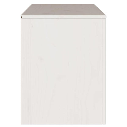 vidaXL TV Cabinet Drammen White 99 x 43 x 55 cm Solid Pine wood