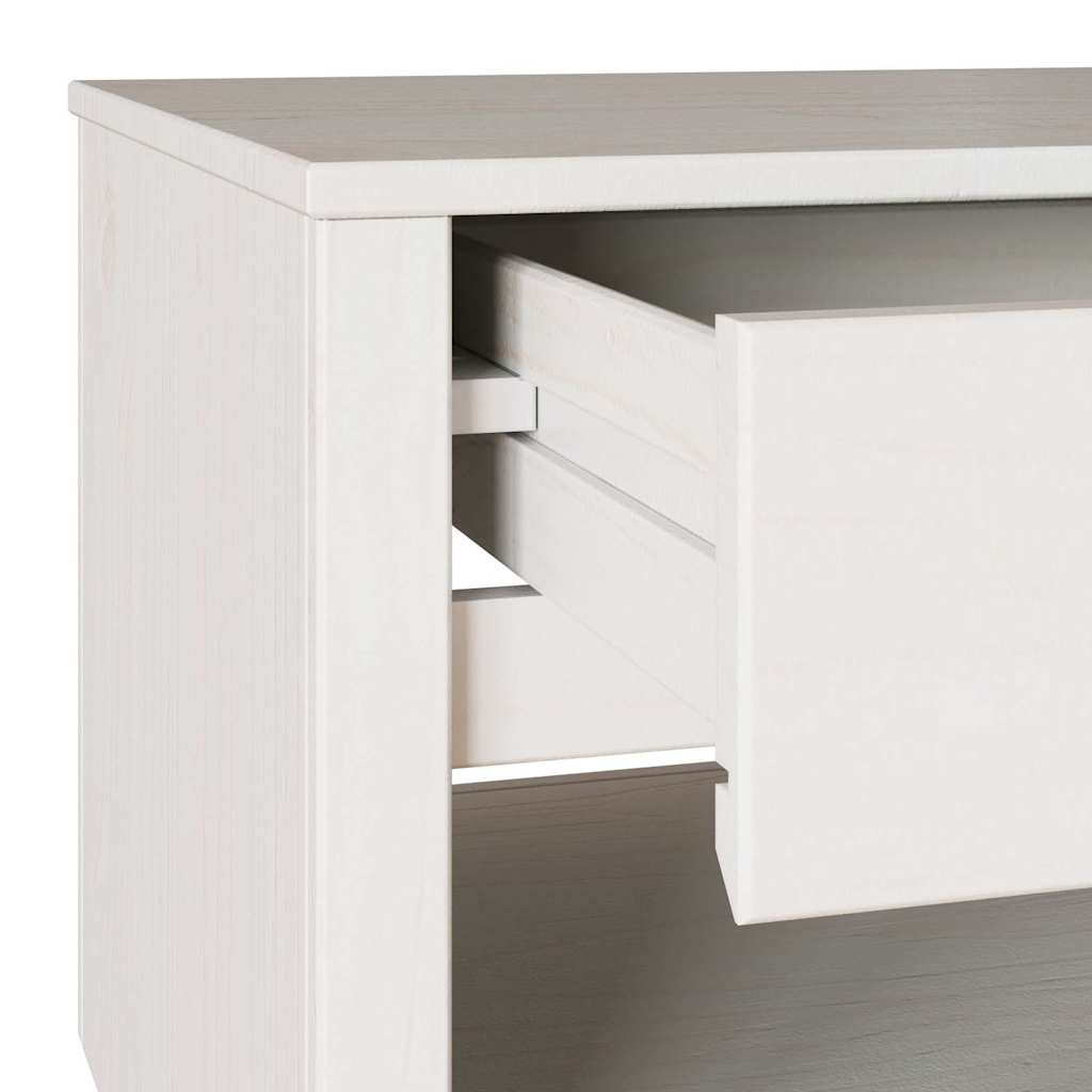 vidaXL Coffee Table Drammen White 99 x 55 x 45 cm Solid Pine Wood