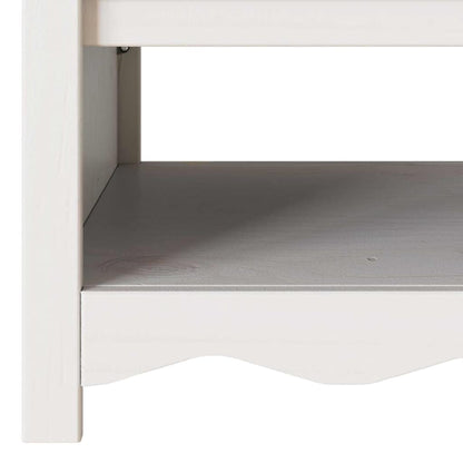 vidaXL Coffee Table Drammen White 99 x 55 x 45 cm Solid Pine Wood