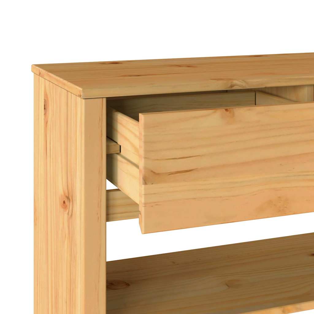 vidaXL Console Table Drammen Oak 89.5 x 37 x 73 cm Solid Pine Wood