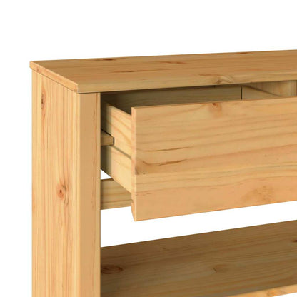 vidaXL Console Table Drammen Oak 89.5 x 37 x 73 cm Solid Pine Wood
