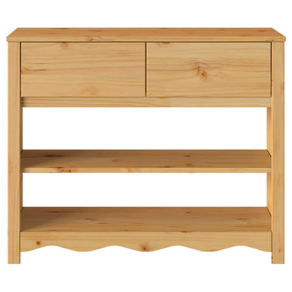 vidaXL Console Table Drammen Oak 89.5 x 37 x 73 cm Solid Pine Wood