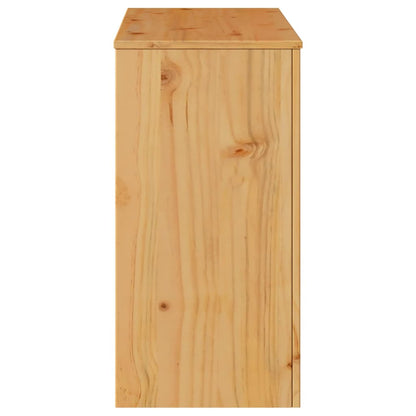 vidaXL Console Table Drammen Oak 89.5 x 37 x 73 cm Solid Pine Wood