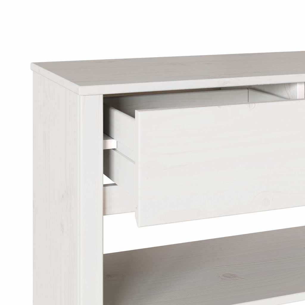 vidaXL Console Table Drammen White 89.5 x 37 x 73 cm Solid Pine Wood