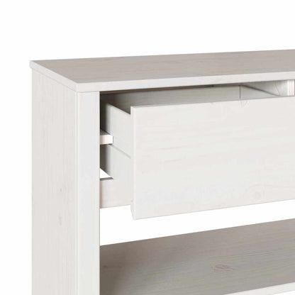 vidaXL Console Table Drammen White 89.5 x 37 x 73 cm Solid Pine Wood