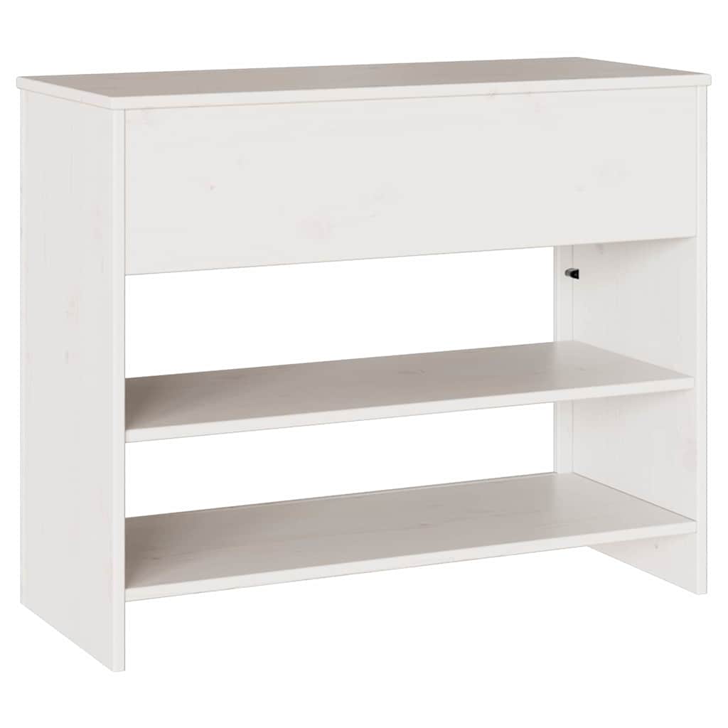 vidaXL Console Table Drammen White 89.5 x 37 x 73 cm Solid Pine Wood