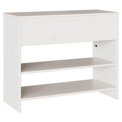 vidaXL Console Table Drammen White 89.5 x 37 x 73 cm Solid Pine Wood
