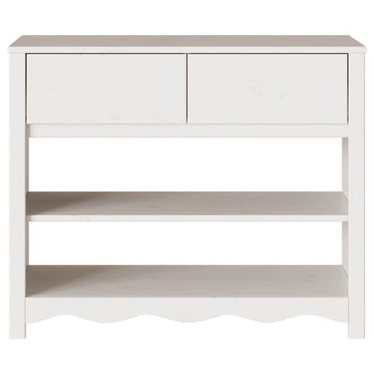 vidaXL Console Table Drammen White 89.5 x 37 x 73 cm Solid Pine Wood