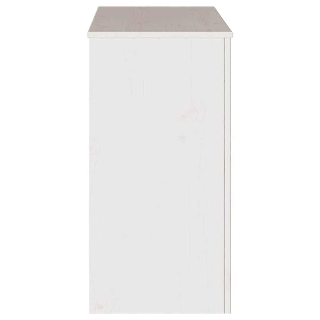 vidaXL Console Table Drammen White 89.5 x 37 x 73 cm Solid Pine Wood