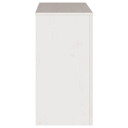 vidaXL Console Table Drammen White 89.5 x 37 x 73 cm Solid Pine Wood