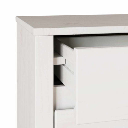 vidaXL Coffee Table Drammen White 45 x 35 x 56 cm Solid Pine Wood
