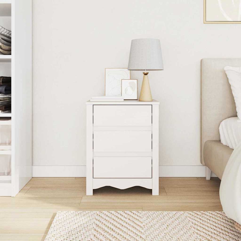 vidaXL Coffee Table Drammen White 45 x 35 x 56 cm Solid Pine Wood