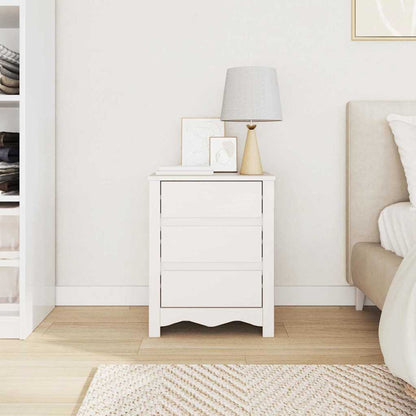 vidaXL Coffee Table Drammen White 45 x 35 x 56 cm Solid Pine Wood