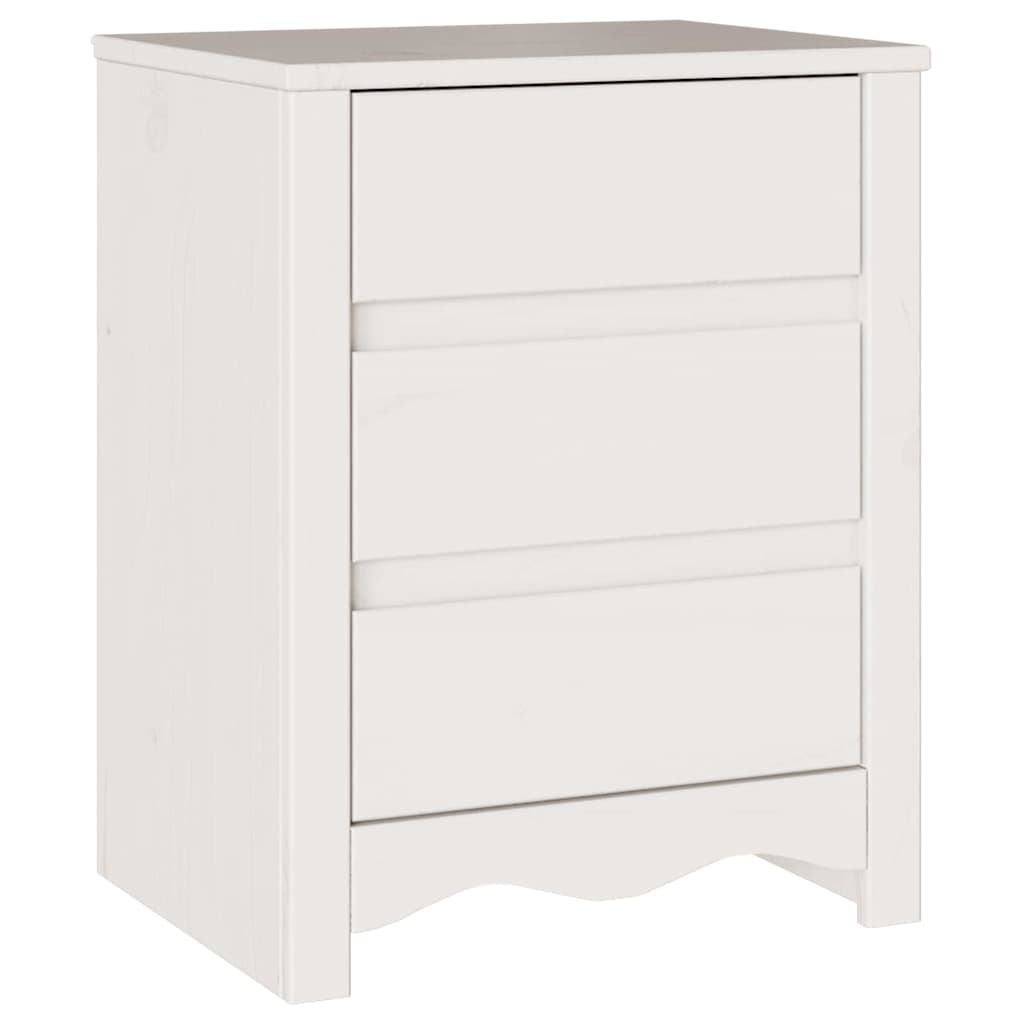 vidaXL Coffee Table Drammen White 45 x 35 x 56 cm Solid Pine Wood
