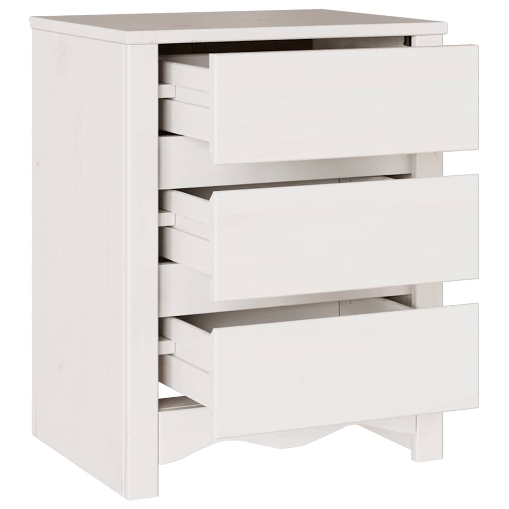 vidaXL Coffee Table Drammen White 45 x 35 x 56 cm Solid Pine Wood