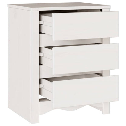 vidaXL Coffee Table Drammen White 45 x 35 x 56 cm Solid Pine Wood