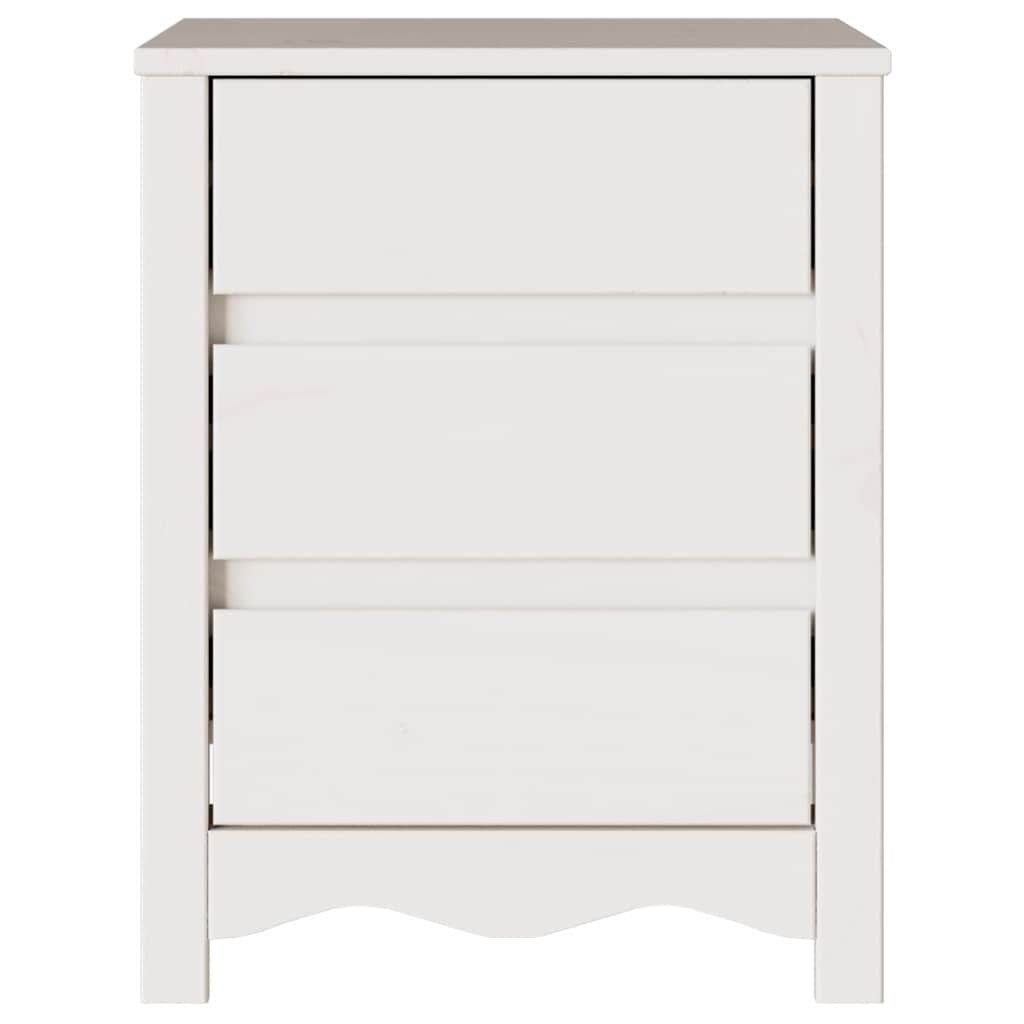 vidaXL Coffee Table Drammen White 45 x 35 x 56 cm Solid Pine Wood
