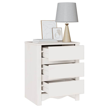 vidaXL Coffee Table Drammen White 45 x 35 x 56 cm Solid Pine Wood