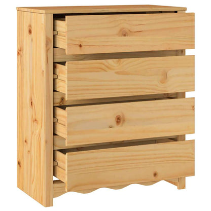 vidaXL Chest of Drawers Drammen Oak 76.5 x 40 x 91 cm Solid Pine wood