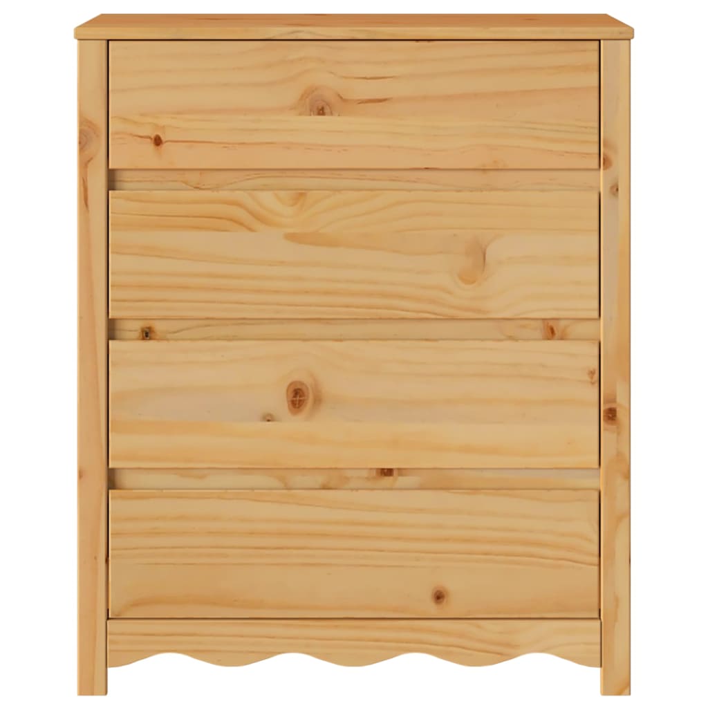vidaXL Chest of Drawers Drammen Oak 76.5 x 40 x 91 cm Solid Pine wood