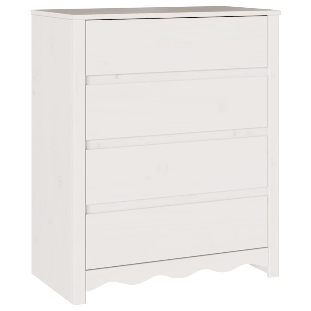 vidaXL Chest of Drawers with Drawer Drammen White 76.5 x 40 x 91 cm