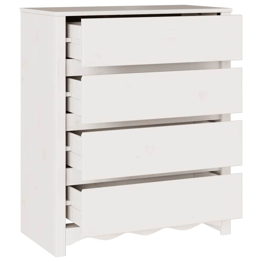 vidaXL Chest of Drawers with Drawer Drammen White 76.5 x 40 x 91 cm